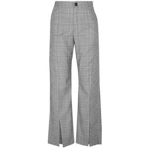 Vivienne Westwood Wide-Leg Tuxedo Pants Gray Checked Virgin Wool IT44/US8